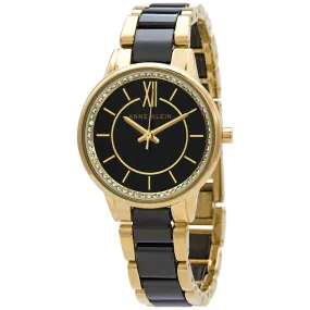 Anne Klein Quartz Black Dial Watch 3344BKGB