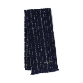 Antibacterial and deodorizing tweed pattern face towel, navy