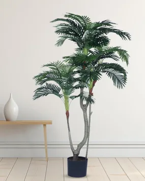 Areca Palm Artificial Plant with Black Pot | 6 ft