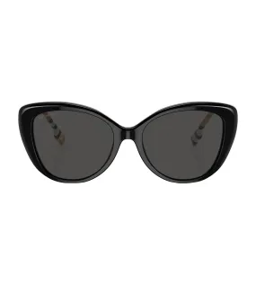 Burberry Women's Dark Grey Cat-eye Sunglasses