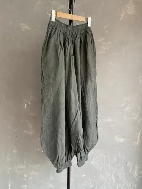 Hand-dyed Lantern Pants (Grey)