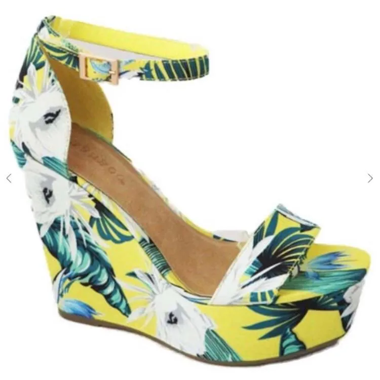 Selina Wedge- Yellow Floral